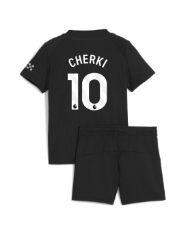 Billige Fotballdrakt Manchester City Rayan Cherki #10 Replika Bortedraktsett Barn 2025-26 Kortermet (med bukser)